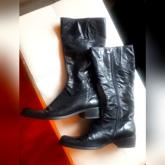 Black high leg, Fashion/Cowboy/ Riding boots - Picture 1 of 4